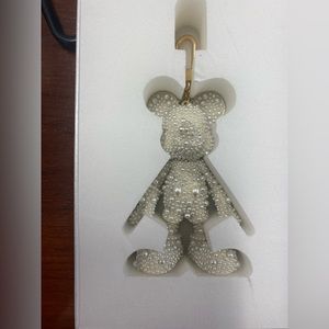 NEW Disney x Baublebar pearl Mickey Mouse keychain bag charm